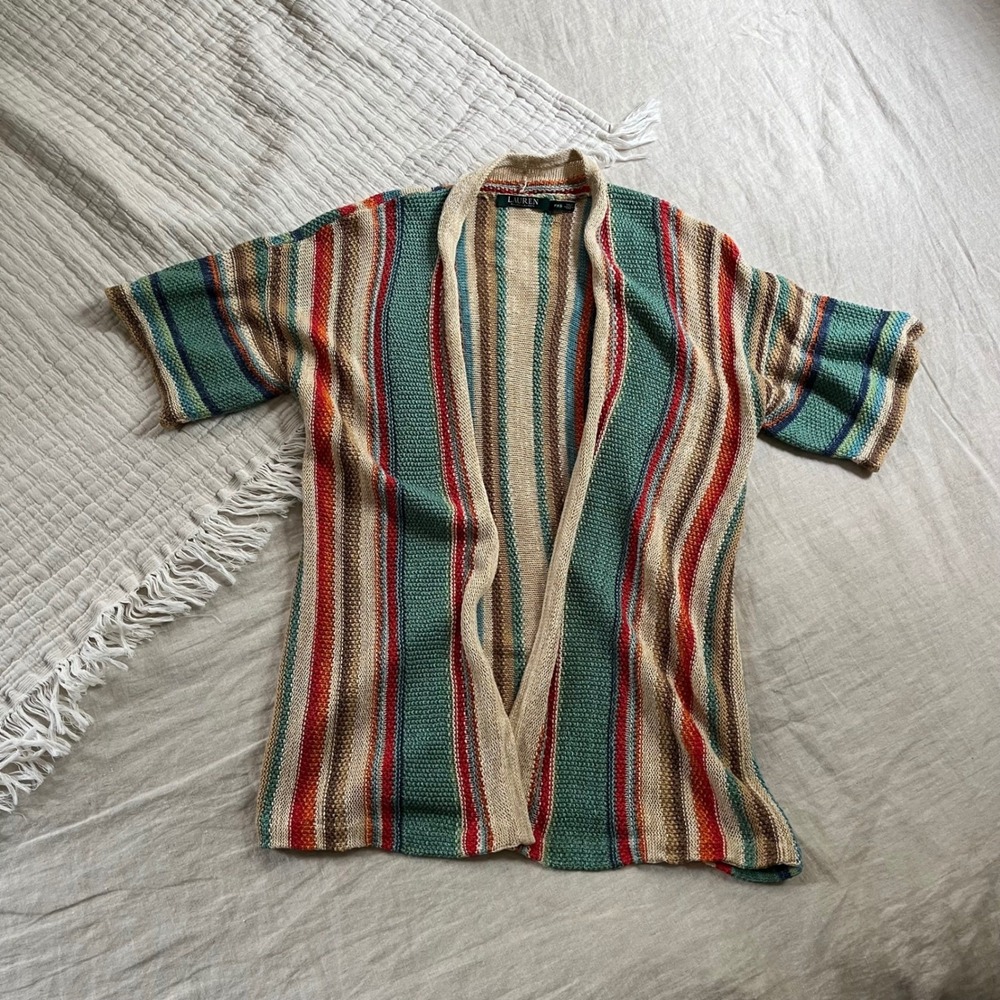 Lauren Ralph Lauren Linen Cardigan XS